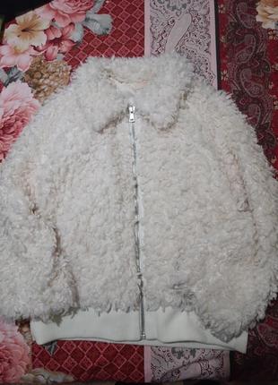 Куртка / шуба белая каракуль