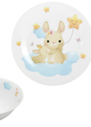 Набор детской посуды limited edition bunny 3 предмета, действу...