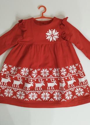 Сукня для дівчинки, 1-1.5 роки, новорічна, 80-86