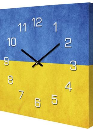 Годинник настінний квадратний прапор україни