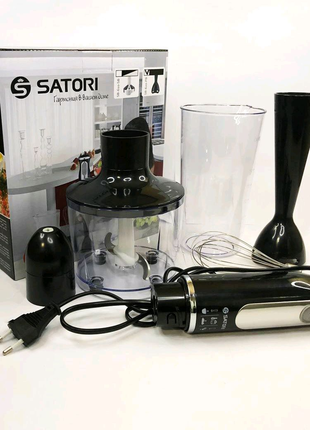 Блендер занурювальний Satori SB-620-PB 600 Вт з чашами, 3 режими