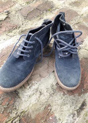 Мужские замшевые ботинки осенние обувь кожаные 43
