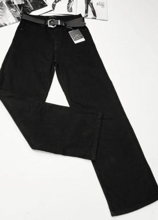 Женские джинсы   wide leg чёрного цвета