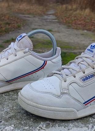 Дитячі шкіряні кросівки adidas continental 80