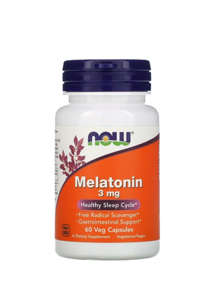 Now Foods, Мелатонин/ Melatonin  3 мг, 60 капсул