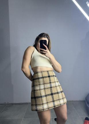 Твидовая юбка юбка мини