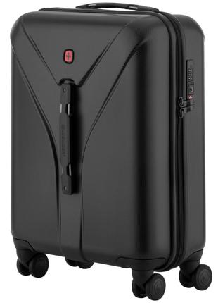Пластиковый средний чемодан Wenger Ibex на 4 колеса черный
