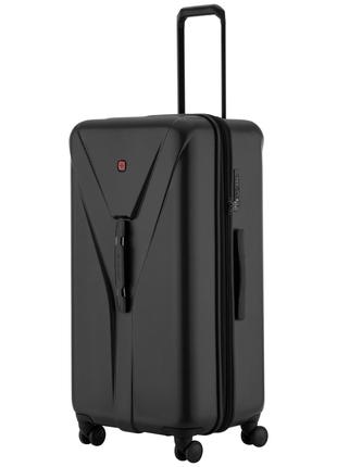 Пластиковый чемодан Wenger Ibex транк 4 колеса черный