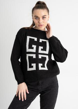 Черный женский вязаный свитер 42-46