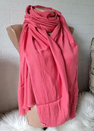 Розовый долгмай шарф