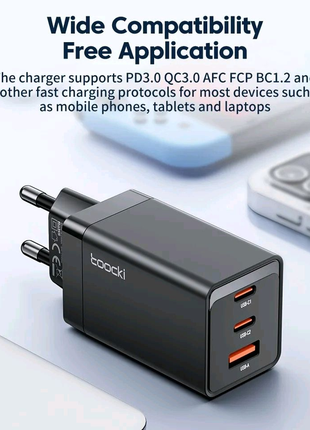 Toocki 67W USB tupe-c  зарядний пристрій Швидка зарядка 67W