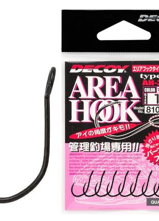 Крючок Decoy Area Hook II Mat Black 06, black, 8шт/уп