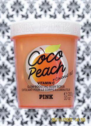 Скраб для тела victoria's secret pink coco peach glow boosting...