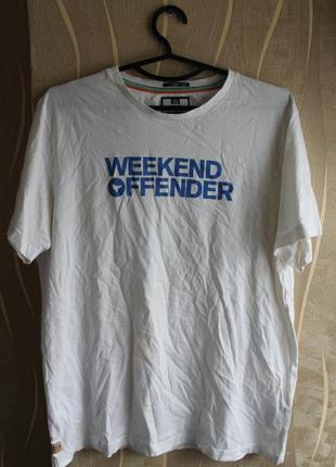 Крута бавовняна чоловіча кежуальная футболка на літо weekend o...