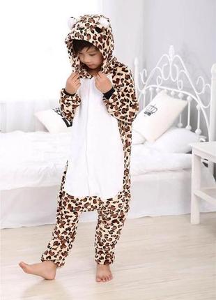 Кигуруми леопард теплая пижама кигурумы