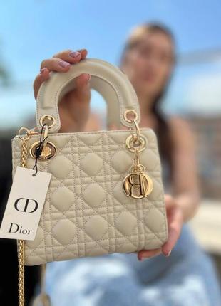 Женская сумка dior mini диор маленькая сумка шоппер на плечо к...