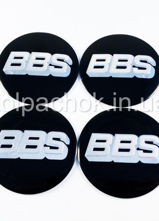 Наклейки для ковпачків на диски BBS чорні (60 мм)