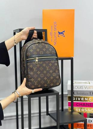 Рюкзак стильный коричневый женский мужской Louis Vuitton Луи В...