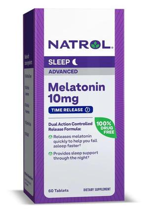 Натуральная добавка Natrol Melatonin 10 mg Advanced Sleep, 60 ...