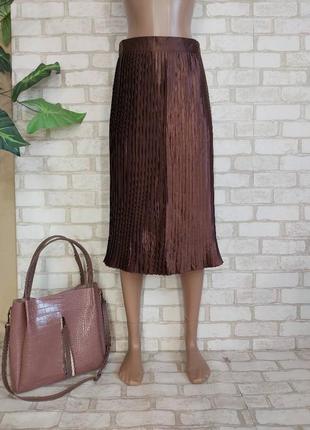 Фирменная glamorous юбка миди-плиссе в коричневом цвет с перел...