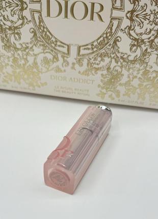 Бальзам для губ dior addict lip glow оттенок 001 pink