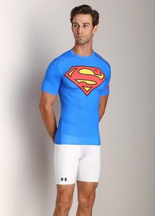 Блестательная супергеройская компрессионная футболка термо мар...