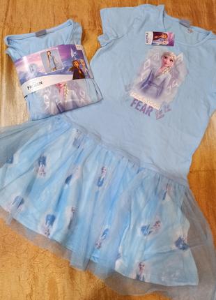 Голубое платье Disney Frozen 134/140 платье холодное сердце