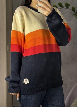 Полосатый оранжевый свитер french disorder