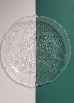 Винтажная стеклянная тарелка arcoroc aspen