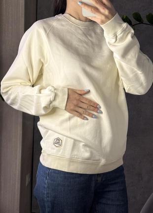 Молочный теплый свитер реглан на флисе french disorder