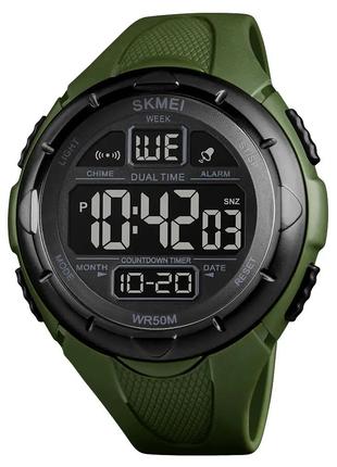 Военные мужские наручные часы зеленые SKMEI 1656GN ARMY GREEN,...