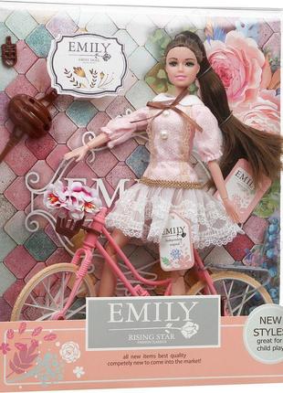 Кукла "Emily" QJ077 с велосипедом и аксессуарами - Shantou