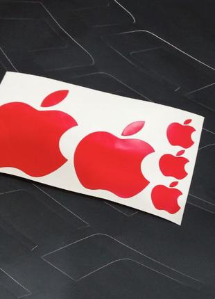 Наклейки єпл iPhone apple ipad store телефон красный эпл епл