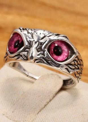 Совиное кольцо, совиный перстень, готический стиль, глаза совы