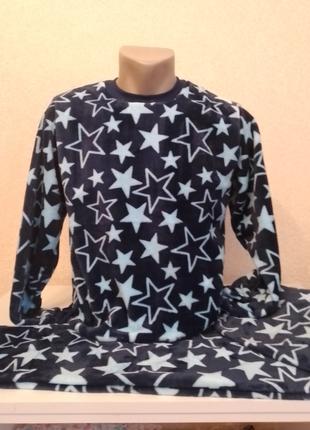 Пижама махровая для мальчика звездочки Украина на 10-12 лет