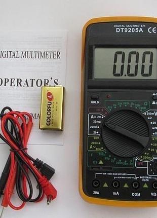 Мультиметр Цифровой DT-9205A Digital Multimeter Тестер