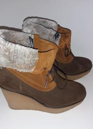 Сапоги зима женские натуральная замшаtamaris — немецкий бренд