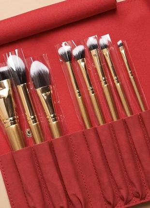 Набор из 8 кистей для макияжа luxie glitter and gold brush set