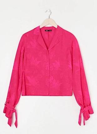 Яркая розовая блуза блузка руюашка фукси хл