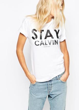 Футболка calvin klein jeans с логотипом stay calvin