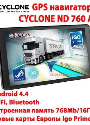 Автомобильный GPS навигатор CYCLONE ND 760 AND Android Экран 7...