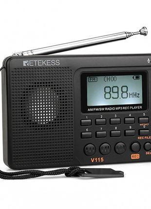 Радиоприемник радио RETEKESS V-115 Radio FM AM SW mp3 micro SD...