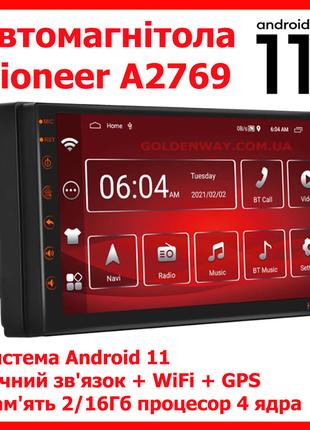 Автомагнітола 2 DIN Pioneer A2769 HD7088 216 Гб Android 11 + 3...