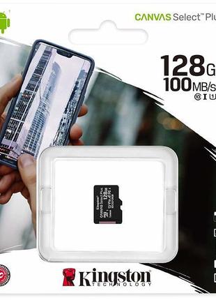 Карта памяти Kingston micro SDHC 128GB 100Mb/s Canvas Select P...