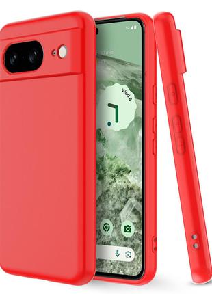 Google Pixel 8 чехол силиконовый микрофибра Rose Red