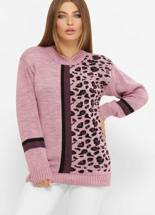 Жіночий молодіжний светр з тигровим принтом