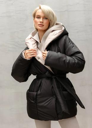 Двостороння жіноча тепла куртка