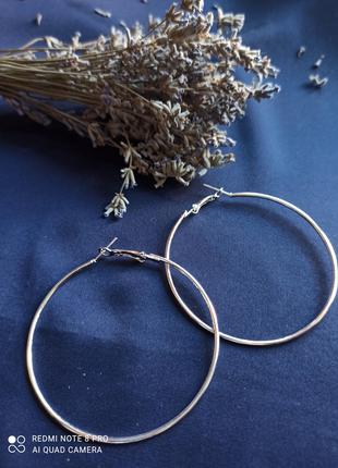Сережки гвоздики "круги" диаметр 5.5 см.