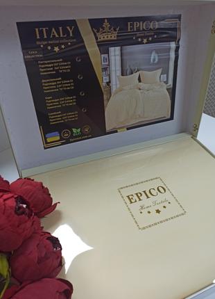 Постельное белье страйп сатин Epico в подарочной упаковке