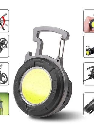 Аккумуляторный LED фонарик с карабином Keychain Light YT-877 (...